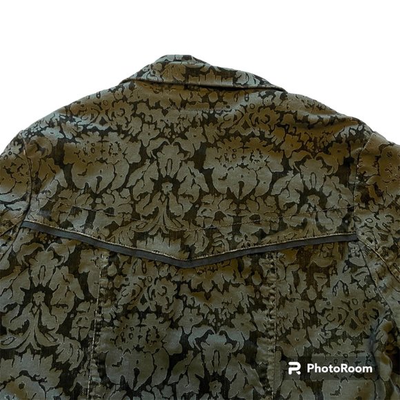 Hei Hei Anthroplogie Velvet Burnette Anorak Utility Jacket Full Zip Olive Green - Picture 9 of 15